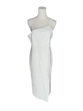 Petal & Pup - NWT Zahra White Asymmetrical Bridal Midi Dress Sz 12